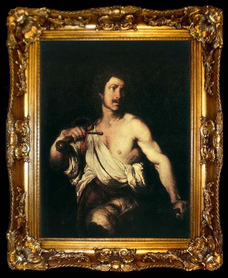 framed  STROZZI, Bernardo David with the Head of Goliath, ta009-2